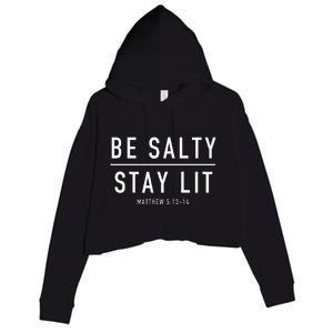 Be Salty Stay Lit Matthew 51314 Crop Fleece Hoodie