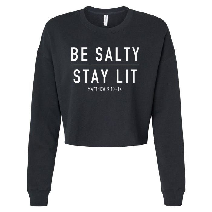 Be Salty Stay Lit Matthew 51314 Cropped Pullover Crew