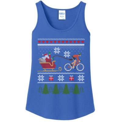 Bike Sledding Santa Sleigh Christmas Cycling Meaningful Gift Ladies Essential Tank