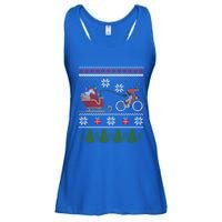 Bike Sledding Santa Sleigh Christmas Cycling Meaningful Gift Ladies Essential Flowy Tank