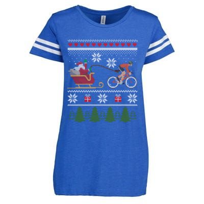 Bike Sledding Santa Sleigh Christmas Cycling Meaningful Gift Enza Ladies Jersey Football T-Shirt