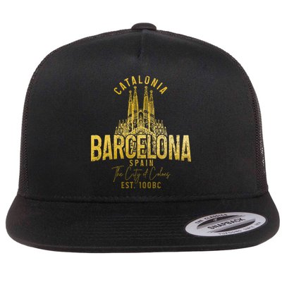 Barcelona Spain Souvenir Catalonia Flatbill Hat