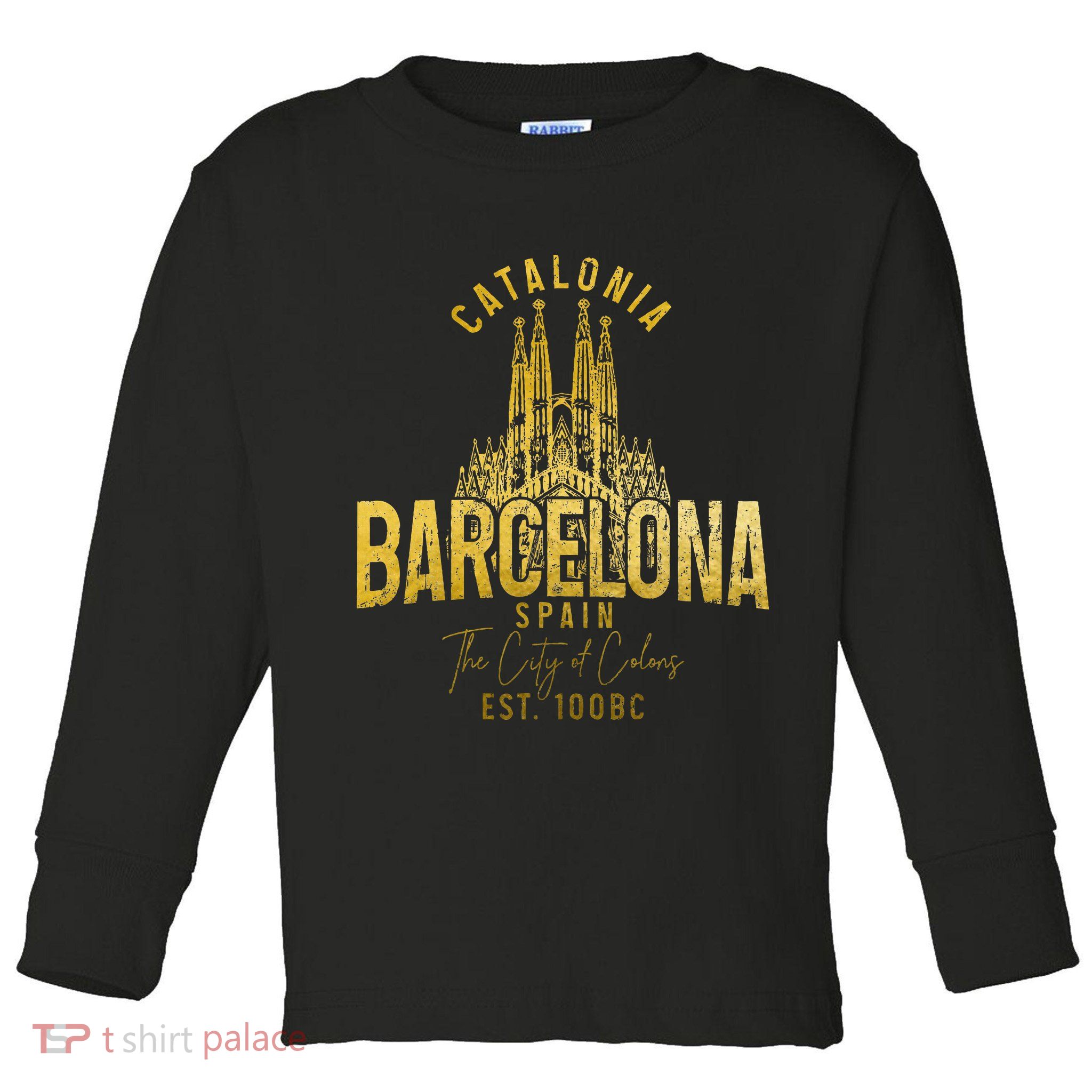 Barcelona Spain Souvenir Catalonia Toddler Long Sleeve Shirt