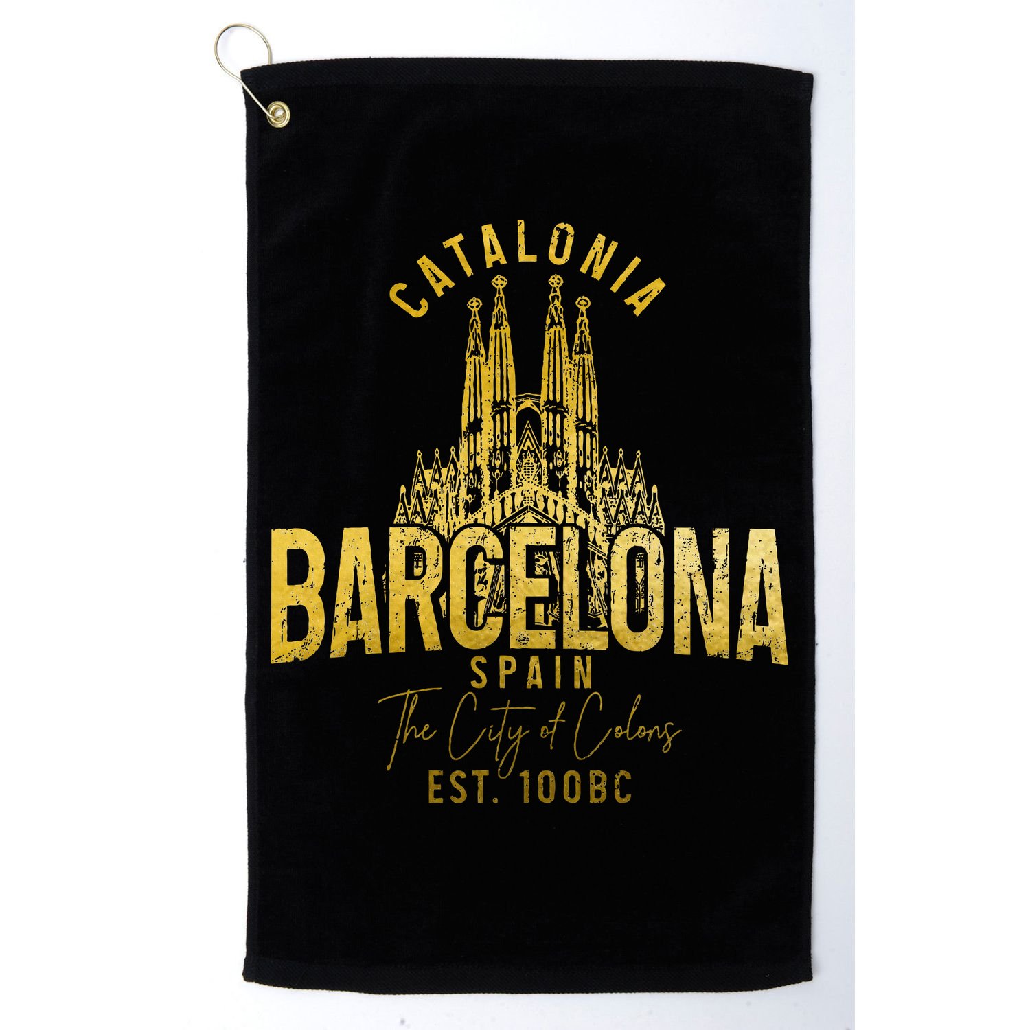 Barcelona Spain Souvenir Catalonia Golf Towel