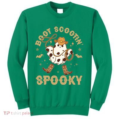 Boot Scootin Spooky Cute Halloween Cowboy Ghost Sweatshirt