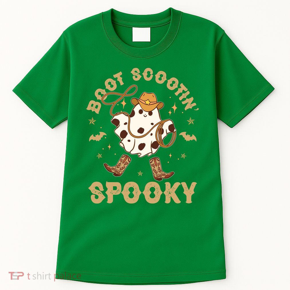 Boot Scootin Spooky Cute Halloween Cowboy Ghost Tall T-Shirt