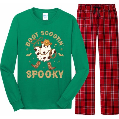 Boot Scootin Spooky Cute Halloween Cowboy Ghost Long Sleeve Pajama Set