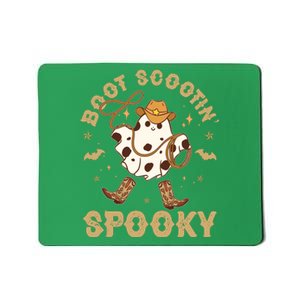 Boot Scootin Spooky Cute Halloween Cowboy Ghost Mousepad