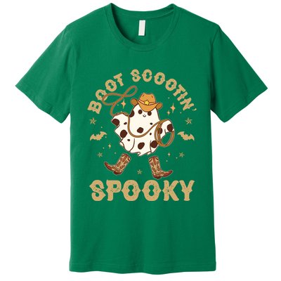 Boot Scootin Spooky Cute Halloween Cowboy Ghost Premium T-Shirt