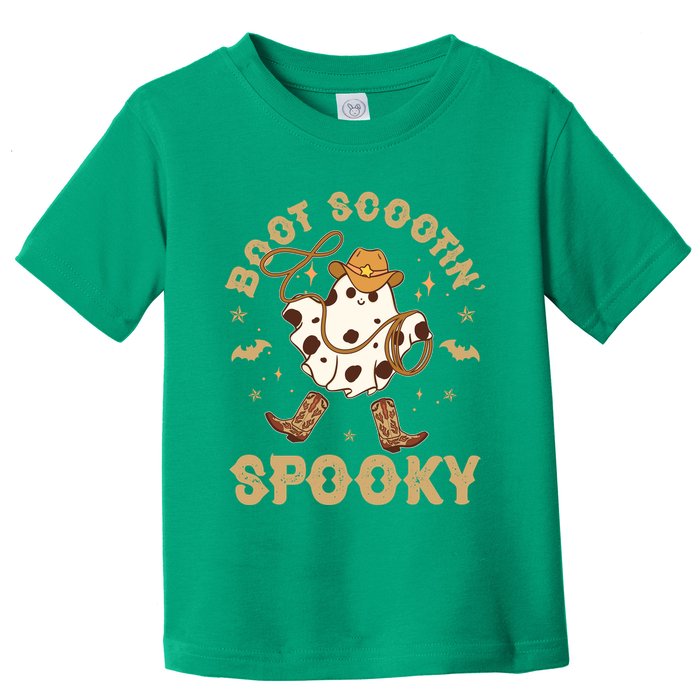 Boot Scootin Spooky Cute Halloween Cowboy Ghost Toddler T-Shirt