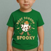 Boot Scootin Spooky Cute Halloween Cowboy Ghost Toddler T-Shirt