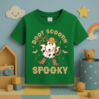 Boot Scootin Spooky Cute Halloween Cowboy Ghost Toddler T-Shirt