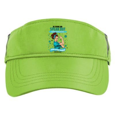 Be Strong Speak Out Against Sexual Violence Sexual Assault Warrior Adult Drive Performance Visor