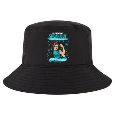 Be Strong Speak Out Against Sexual Violence Sexual Assault Warrior Cool Comfort Performance Bucket Hat