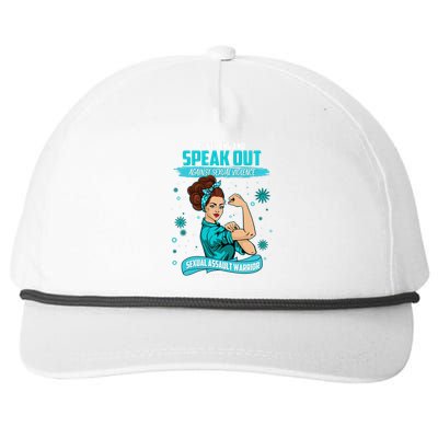 Be Strong Speak Out Against Sexual Violence Sexual Assault Warrior Snapback Five-Panel Rope Hat