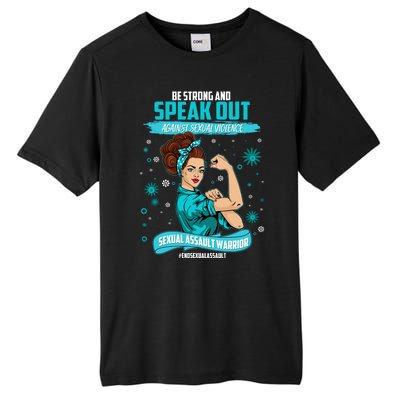 Be Strong Speak Out Against Sexual Violence Sexual Assault Warrior Tall Fusion ChromaSoft Performance T-Shirt