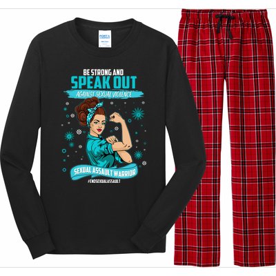 Be Strong Speak Out Against Sexual Violence Sexual Assault Warrior Long Sleeve Pajama Set