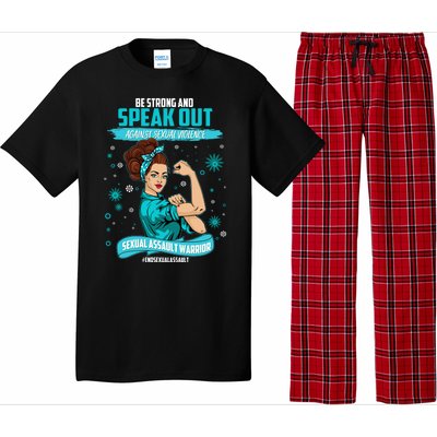 Be Strong Speak Out Against Sexual Violence Sexual Assault Warrior Pajama Set