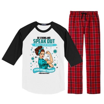 Be Strong Speak Out Against Sexual Violence Sexual Assault Warrior Raglan Sleeve Pajama Set