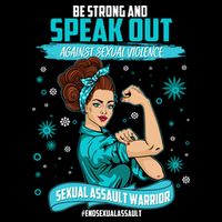 Be Strong Speak Out Against Sexual Violence Sexual Assault Warrior Flatbill Hat