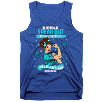 Be Strong Speak Out Against Sexual Violence Sexual Assault Warrior Tank Top