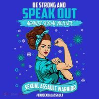 Be Strong Speak Out Against Sexual Violence Sexual Assault Warrior Kids T-Shirt