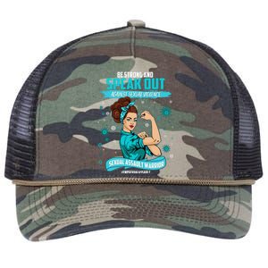 Be Strong Speak Out Against Sexual Violence Sexual Assault Warrior Retro Rope Trucker Hat Cap