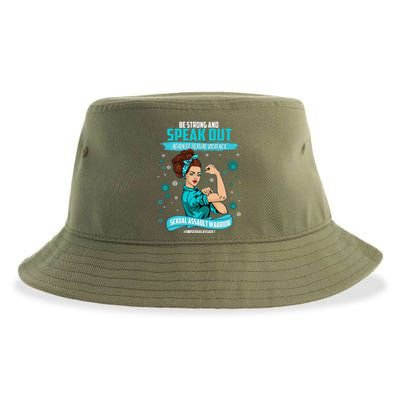 Be Strong Speak Out Against Sexual Violence Sexual Assault Warrior Sustainable Bucket Hat