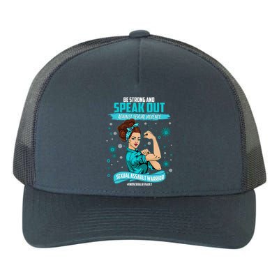 Be Strong Speak Out Against Sexual Violence Sexual Assault Warrior Yupoong Adult 5-Panel Trucker Hat