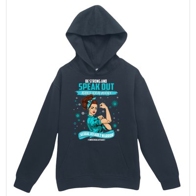 Be Strong Speak Out Against Sexual Violence Sexual Assault Warrior Urban Pullover Hoodie