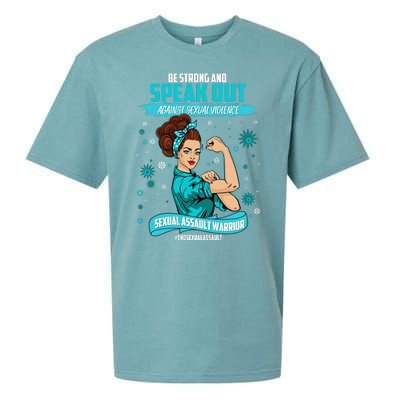 Be Strong Speak Out Against Sexual Violence Sexual Assault Warrior Sueded Cloud Jersey T-Shirt