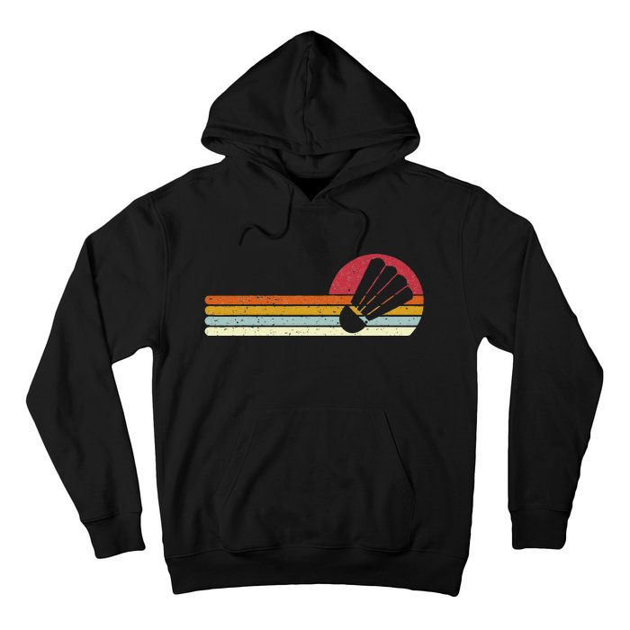 Badminton Shuttlecock Sunset Distressed Hoodie