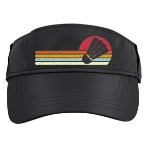 Badminton Shuttlecock Sunset Distressed Adult Drive Performance Visor