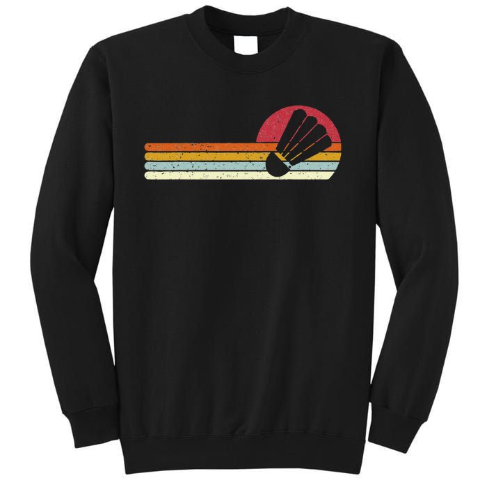 Badminton Shuttlecock Sunset Distressed Tall Sweatshirt