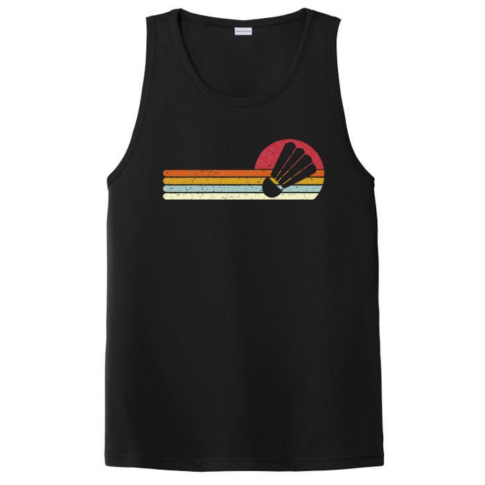 Badminton Shuttlecock Sunset Distressed PosiCharge Competitor Tank