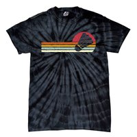 Badminton Shuttlecock Sunset Distressed Tie-Dye T-Shirt