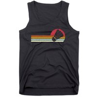 Badminton Shuttlecock Sunset Distressed Tank Top