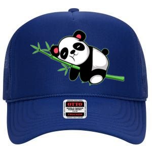 Bamboo Sleep Stuffed Toy Collector Cute Gift High Crown Mesh Back Trucker Hat