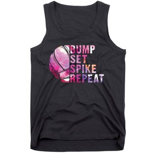 Bump Set Spike Repeat Volleyball Lover Athlete Sports Gift Tank Top