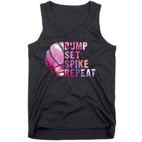 Bump Set Spike Repeat Volleyball Lover Athlete Sports Gift Tank Top