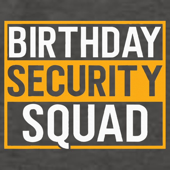 Birthday Security Squad Funny Family Party Best Ever Vector Backpack
