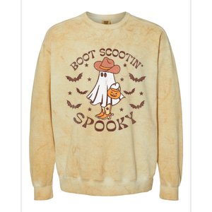 Boot Scootin Spooky Western Halloween Retro Fall Halloween Colorblast Crewneck Sweatshirt