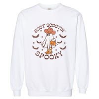 Boot Scootin Spooky Western Halloween Retro Fall Halloween Garment-Dyed Sweatshirt