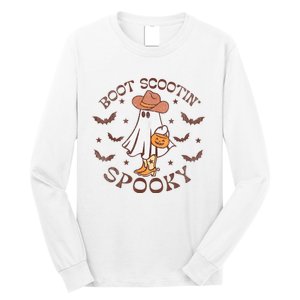 Boot Scootin Spooky Western Halloween Retro Fall Halloween Long Sleeve Shirt