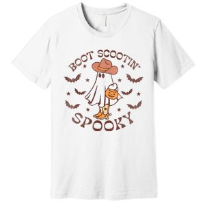 Boot Scootin Spooky Western Halloween Retro Fall Halloween Premium T-Shirt