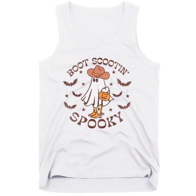 Boot Scootin Spooky Western Halloween Retro Fall Halloween Tank Top