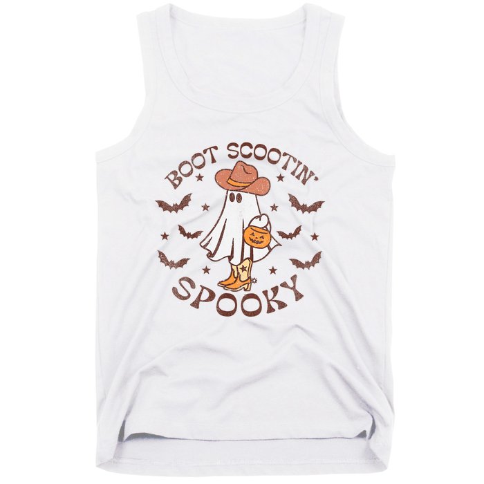 Boot Scootin Spooky Western Halloween Retro Fall Halloween Tank Top