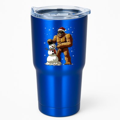Bigfoot Santa Snowman Xmas Christmas Graphic Tumbler