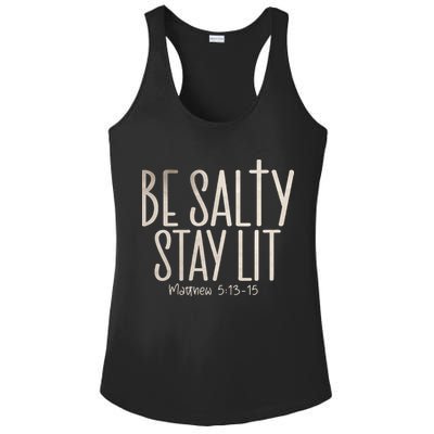 Be Salty Stay Lit Matthew 51316 Ladies PosiCharge Competitor Racerback Tank
