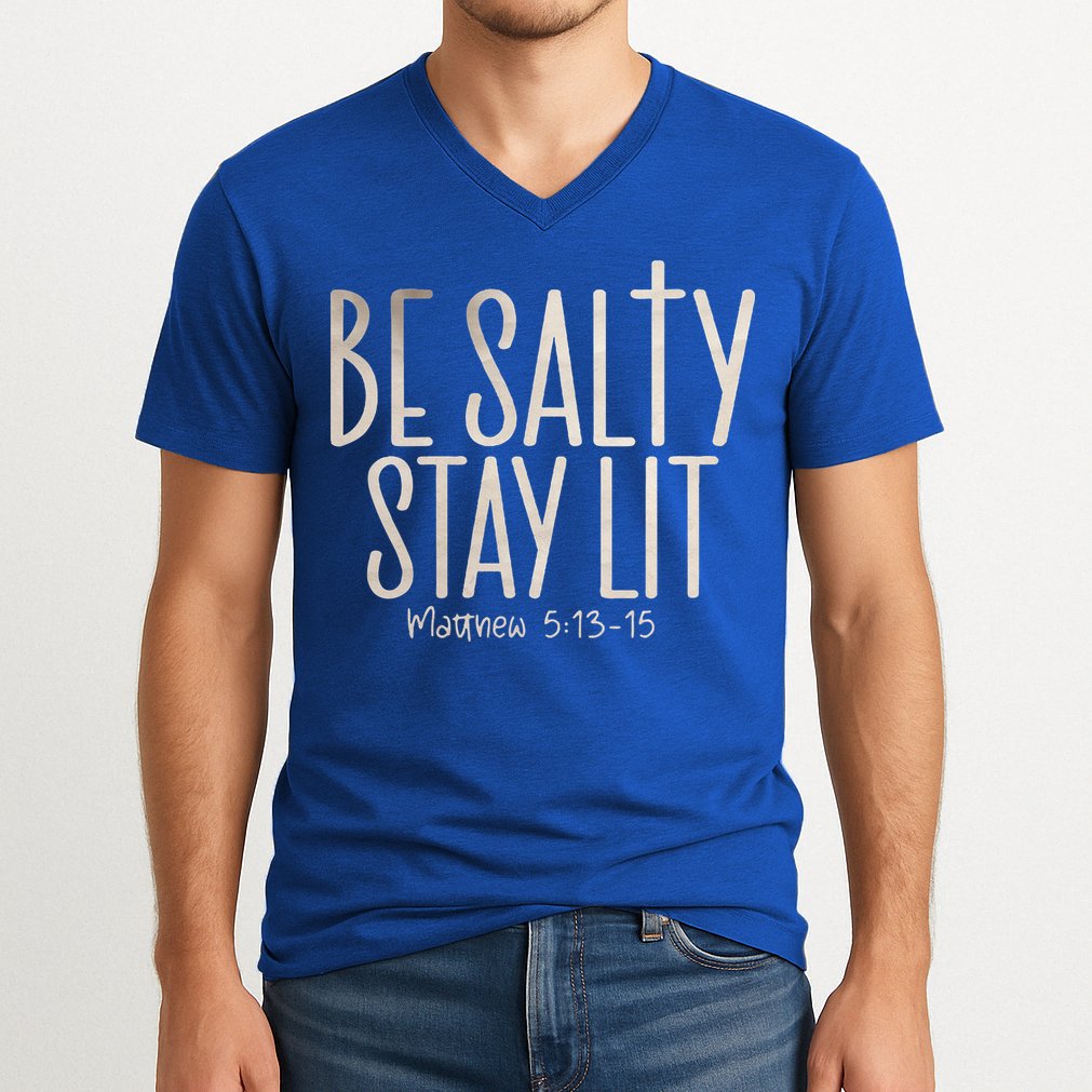 Be Salty Stay Lit Matthew 51316 V-Neck T-Shirt